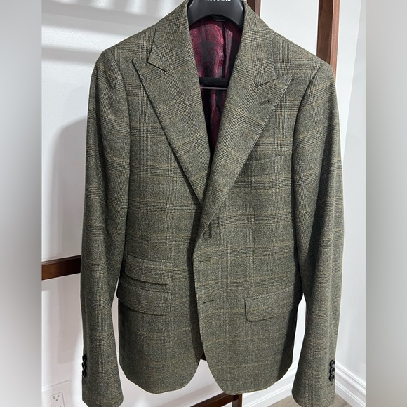 Olive check blazer